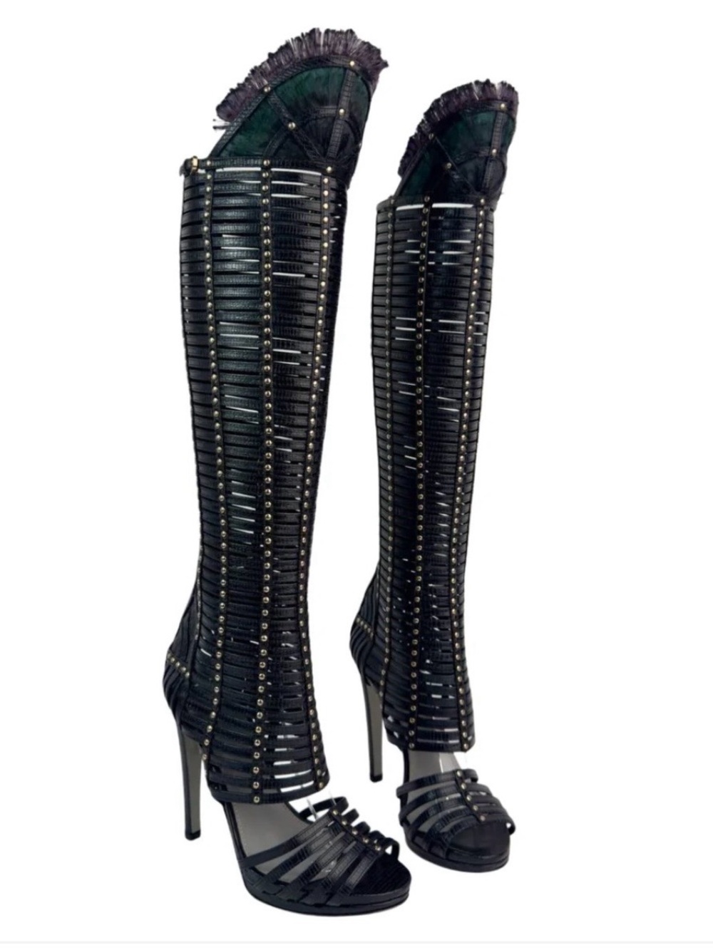 Sergio Rossi Gladiator Heel Boots — 38/39